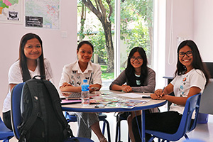 JPA Image Gallery - Alumni visiting the college office - Jay Pritzker Academy, Siem Reap, Cambodia