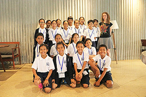 JPA Image Gallery - Class of 2026 pose for class photo - Jay Pritzker Academy, Siem Reap, Cambodia