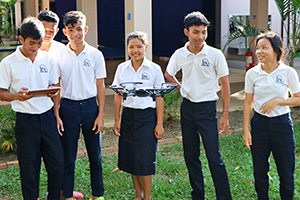 JPA Image Gallery - High school students operate a drone on campus - Jay Pritzker Academy, Siem Reap, Cambodia