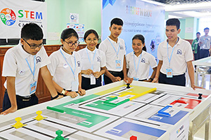 JPA Image Gallery - High school students at World Robot Olympiad Cambodia - Jay Pritzker Academy, Siem Reap, Cambodia