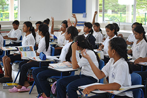 JPA Image Gallery - High school students participating in class - Jay Pritzker Academy, Siem Reap, Cambodia